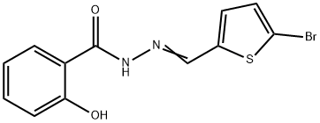 N'-[(5-bromo-2-thienyl)methylene]-2-hydroxybenzohydrazide Struktur