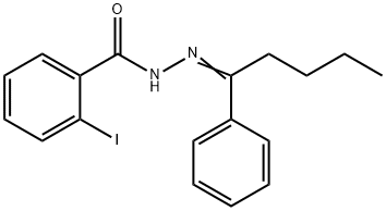 2-iodo-N'-(1-phenylpentylidene)benzohydrazide Struktur