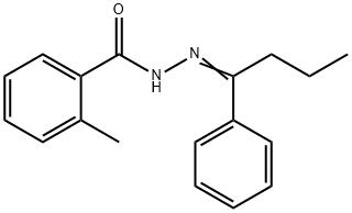 2-methyl-N'-(1-phenylbutylidene)benzohydrazide Struktur