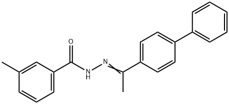 N'-(1-[1,1'-biphenyl]-4-ylethylidene)-3-methylbenzohydrazide Struktur