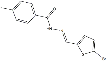 N'-[(5-bromo-2-thienyl)methylene]-4-methylbenzohydrazide Struktur