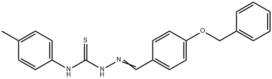 4-(benzyloxy)benzaldehyde N-(4-methylphenyl)thiosemicarbazone Struktur