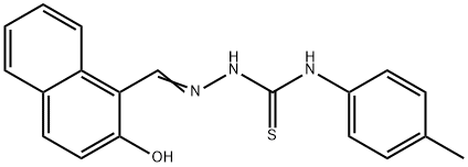 2-hydroxy-1-naphthaldehyde N-(4-methylphenyl)thiosemicarbazone Struktur