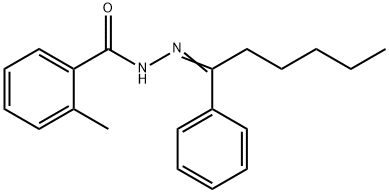 2-methyl-N'-(1-phenylhexylidene)benzohydrazide Struktur