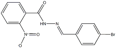 N'-(4-bromobenzylidene)-2-nitrobenzohydrazide Struktur