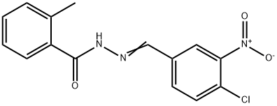 N'-{4-chloro-3-nitrobenzylidene}-2-methylbenzohydrazide Struktur