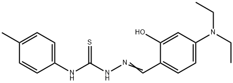 4-(diethylamino)-2-hydroxybenzaldehyde N-(4-methylphenyl)thiosemicarbazone Struktur