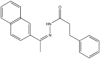 N'-[1-(2-naphthyl)ethylidene]-3-phenylpropanohydrazide Struktur