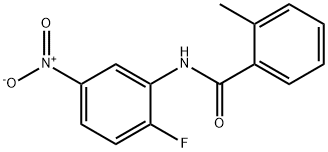 N-{2-fluoro-5-nitrophenyl}-2-methylbenzamide Struktur