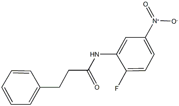 N-{2-fluoro-5-nitrophenyl}-3-phenylpropanamide Struktur