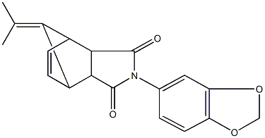 4-(1,3-benzodioxol-5-yl)-10-(1-methylethylidene)-4-azatricyclo[5.2.1.0~2,6~]dec-8-ene-3,5-dione Struktur