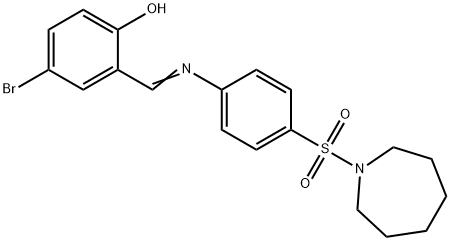 2-({[4-(1-azepanylsulfonyl)phenyl]imino}methyl)-4-bromophenol Struktur