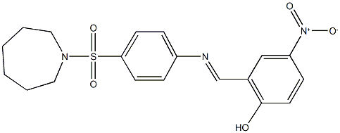 2-({[4-(1-azepanylsulfonyl)phenyl]imino}methyl)-4-nitrophenol Struktur