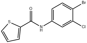 N-(4-bromo-3-chlorophenyl)-2-thiophenecarboxamide Struktur