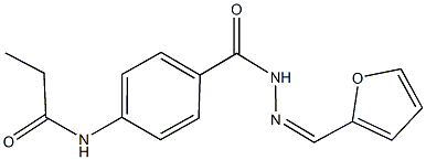 N-(4-{[2-(2-furylmethylene)hydrazino]carbonyl}phenyl)propanamide Struktur