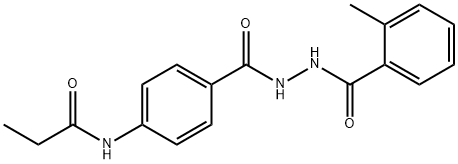 N-(4-{[2-(2-methylbenzoyl)hydrazino]carbonyl}phenyl)propanamide Struktur