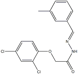 2-(2,4-dichlorophenoxy)-N'-(3-methylbenzylidene)acetohydrazide Struktur