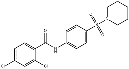 2,4-dichloro-N-[4-(piperidin-1-ylsulfonyl)phenyl]benzamide Struktur