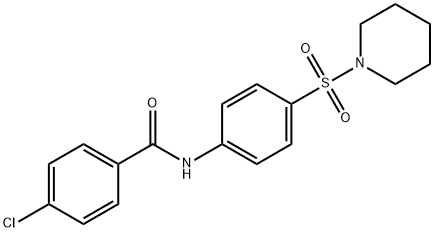 4-chloro-N-[4-(1-piperidinylsulfonyl)phenyl]benzamide Struktur