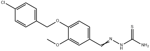 4-[(4-chlorobenzyl)oxy]-3-methoxybenzaldehyde thiosemicarbazone Struktur