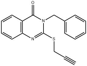 3-benzyl-2-(2-propynylsulfanyl)-4(3H)-quinazolinone Struktur