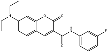 7-(diethylamino)-N-(3-fluorophenyl)-2-oxo-2H-chromene-3-carboxamide Struktur