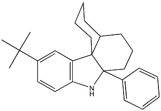 11-tert-butyl-7a-phenyl-1,2,3,4,4a,5,6,7,7a,8-decahydrobenzo[d]carbazole Struktur