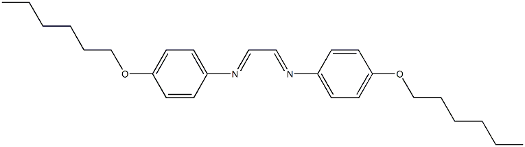 N-[4-(hexyloxy)phenyl]-N-(2-{[4-(hexyloxy)phenyl]imino}ethylidene)amine Struktur