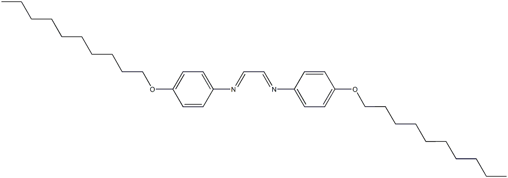 N-[4-(decyloxy)phenyl]-N-(2-{[4-(decyloxy)phenyl]imino}ethylidene)amine Struktur