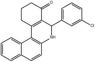 5-(3-chlorophenyl)-2,3,5,6-tetrahydrobenzo[a]phenanthridin-4(1H)-one Struktur