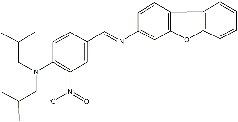 N-[4-(diisobutylamino)-3-nitrobenzylidene]dibenzo[b,d]furan-3-amine Struktur