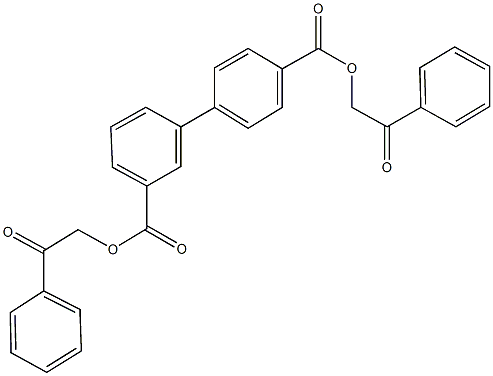 bis(2-oxo-2-phenylethyl) [1,1'-biphenyl]-3,4'-dicarboxylate Struktur