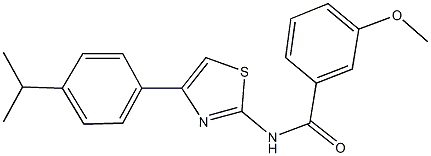 N-[4-(4-isopropylphenyl)-1,3-thiazol-2-yl]-3-methoxybenzamide Struktur