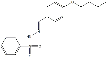 N'-(4-butoxybenzylidene)benzenesulfonohydrazide Struktur