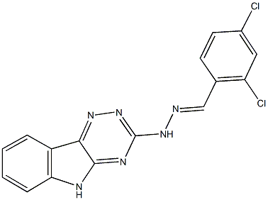 2,4-dichlorobenzaldehyde 5H-[1,2,4]triazino[5,6-b]indol-3-ylhydrazone Struktur