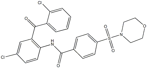 N-[4-chloro-2-(2-chlorobenzoyl)phenyl]-4-(4-morpholinylsulfonyl)benzamide Struktur