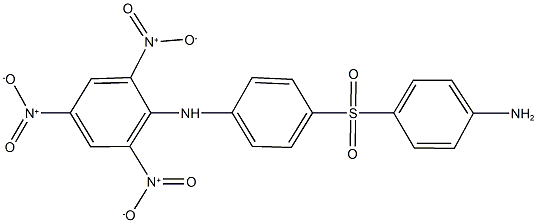 N-{4-[(4-aminophenyl)sulfonyl]phenyl}-N-(2,4,6-trinitrophenyl)amine Struktur