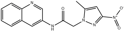 2-{3-nitro-5-methyl-1H-pyrazol-1-yl}-N-(3-quinolinyl)acetamide Struktur