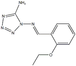 N-(5-amino-1H-tetraazol-1-yl)-N-(2-ethoxybenzylidene)amine Struktur