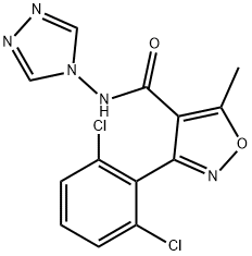 3-(2,6-dichlorophenyl)-5-methyl-N-(4H-1,2,4-triazol-4-yl)-4-isoxazolecarboxamide Struktur