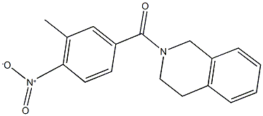 2-{4-nitro-3-methylbenzoyl}-1,2,3,4-tetrahydroisoquinoline Struktur