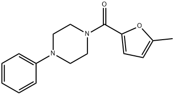 1-(5-methyl-2-furoyl)-4-phenylpiperazine Struktur