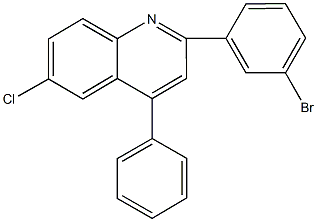 2-(3-bromophenyl)-6-chloro-4-phenylquinoline Struktur