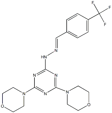 4-(trifluoromethyl)benzaldehyde [4,6-di(4-morpholinyl)-1,3,5-triazin-2-yl]hydrazone Struktur