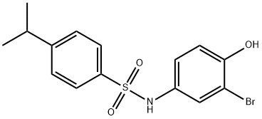 N-(3-bromo-4-hydroxyphenyl)-4-isopropylbenzenesulfonamide Struktur