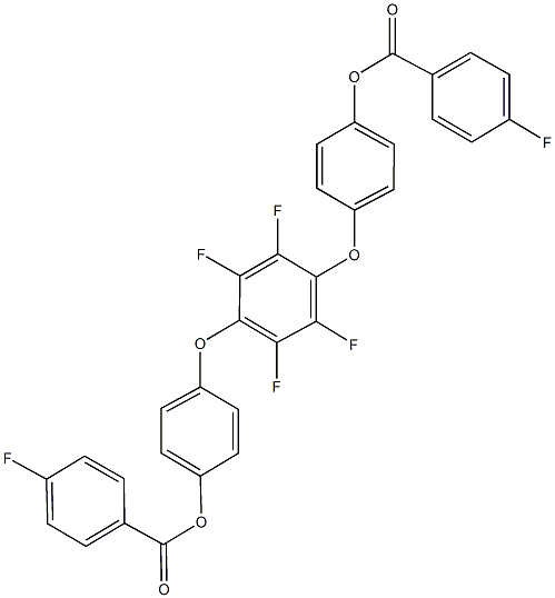 4-(2,3,5,6-tetrafluoro-4-{4-[(4-fluorobenzoyl)oxy]phenoxy}phenoxy)phenyl 4-fluorobenzoate Struktur