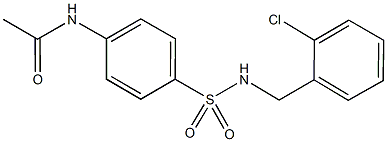 N-(4-{[(2-chlorobenzyl)amino]sulfonyl}phenyl)acetamide Struktur