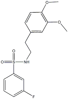 N-[2-(3,4-dimethoxyphenyl)ethyl]-3-fluorobenzenesulfonamide Struktur