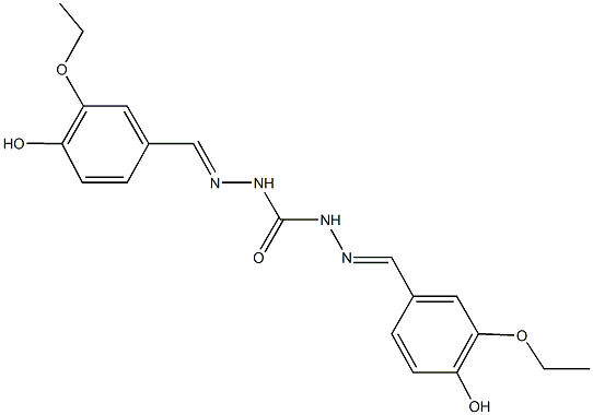 N'',N'''-bis(3-ethoxy-4-hydroxybenzylidene)carbonohydrazide Struktur