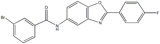 3-bromo-N-[2-(4-fluorophenyl)-1,3-benzoxazol-5-yl]benzamide Struktur